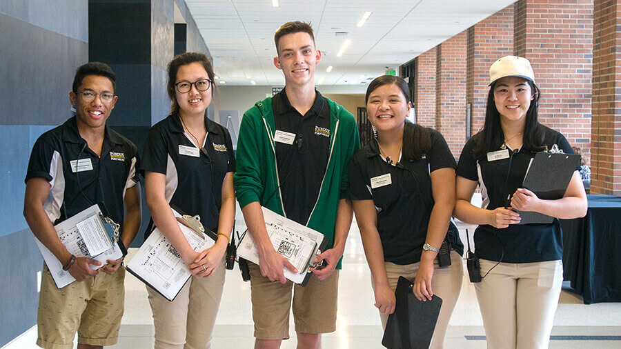 Student employees ready to work