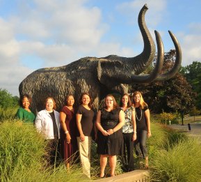 2011-2012 APSAC Steering Committe in front of the Walb Union Mastodon Statue