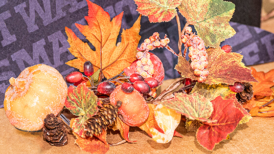 Fall foliage centerpiece.