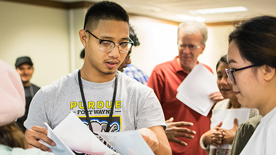 Students share information about Purdue Fort Wayne's student organizations.