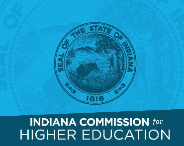 Indiana Commission for High Ed with state seal
