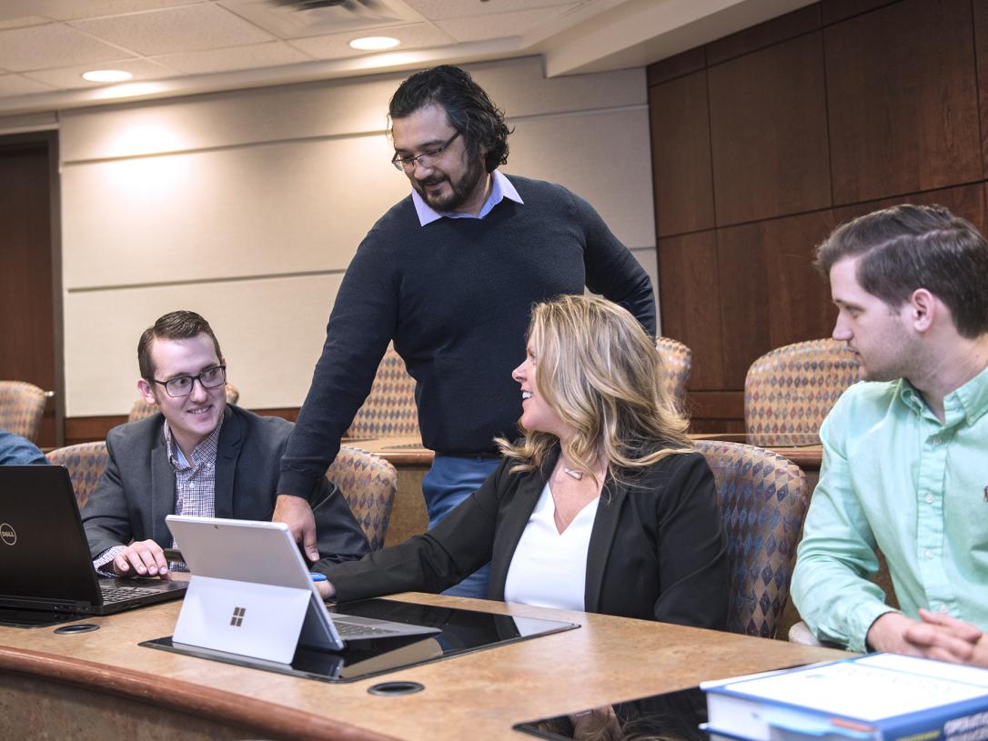 Dr. Nazarov teaching an MBA class