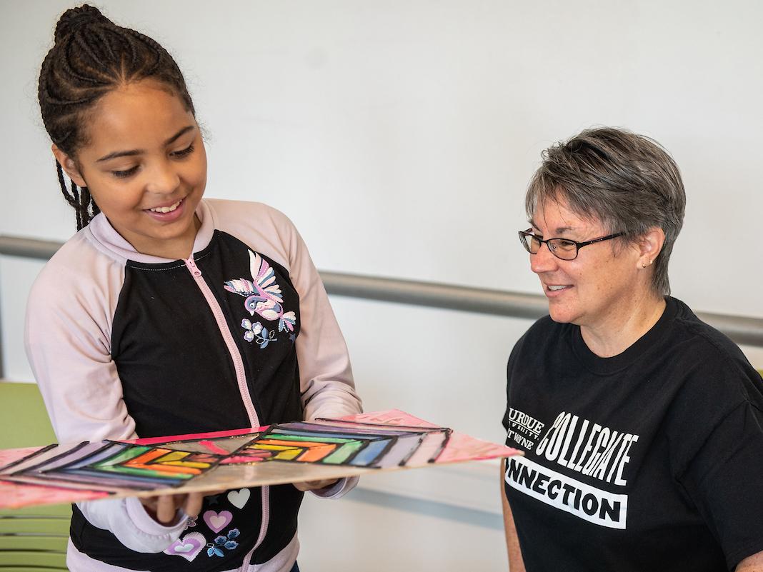 Student and teacher art project