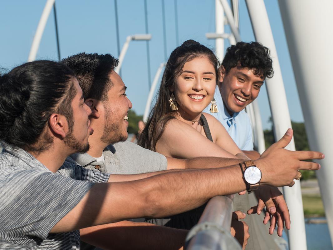 students-group-bridge