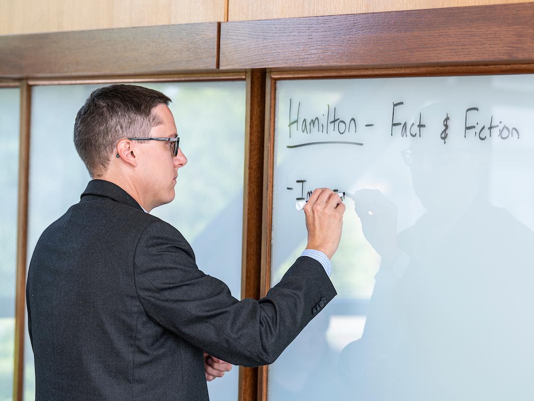 Professor at whiteboard