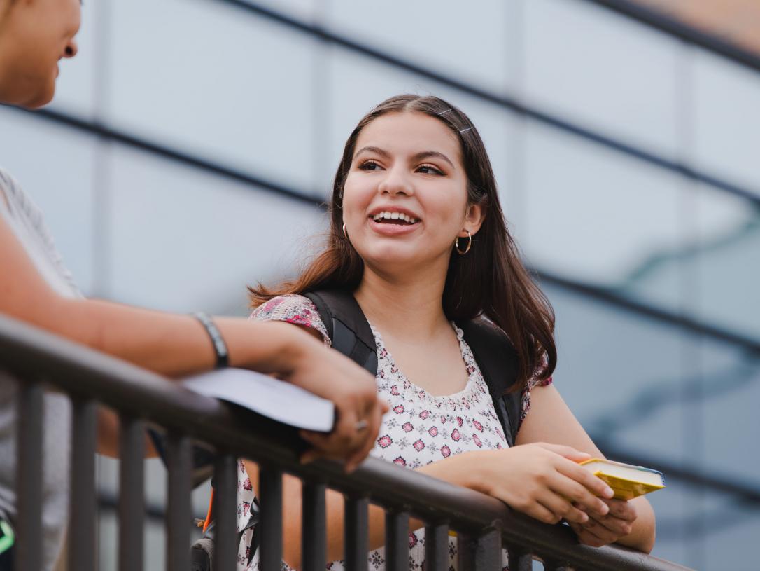 Female student posing outdoors.