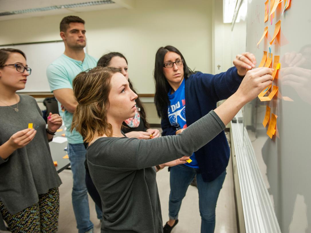 Students doing activity