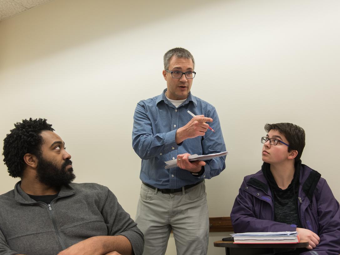 Professor lecturing