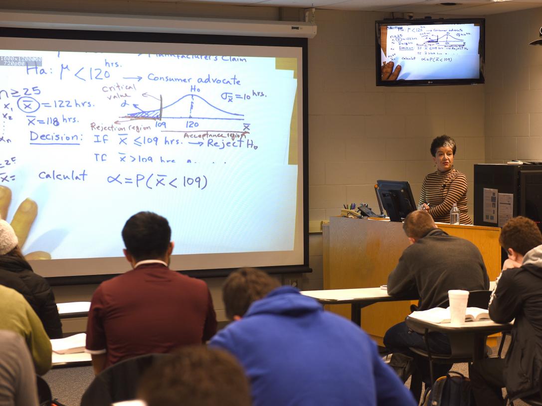 Professor lecturing