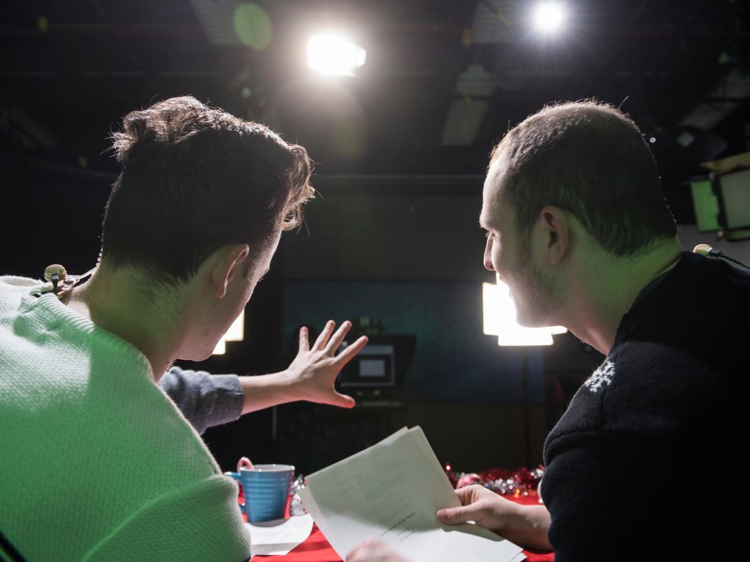 Students in studio