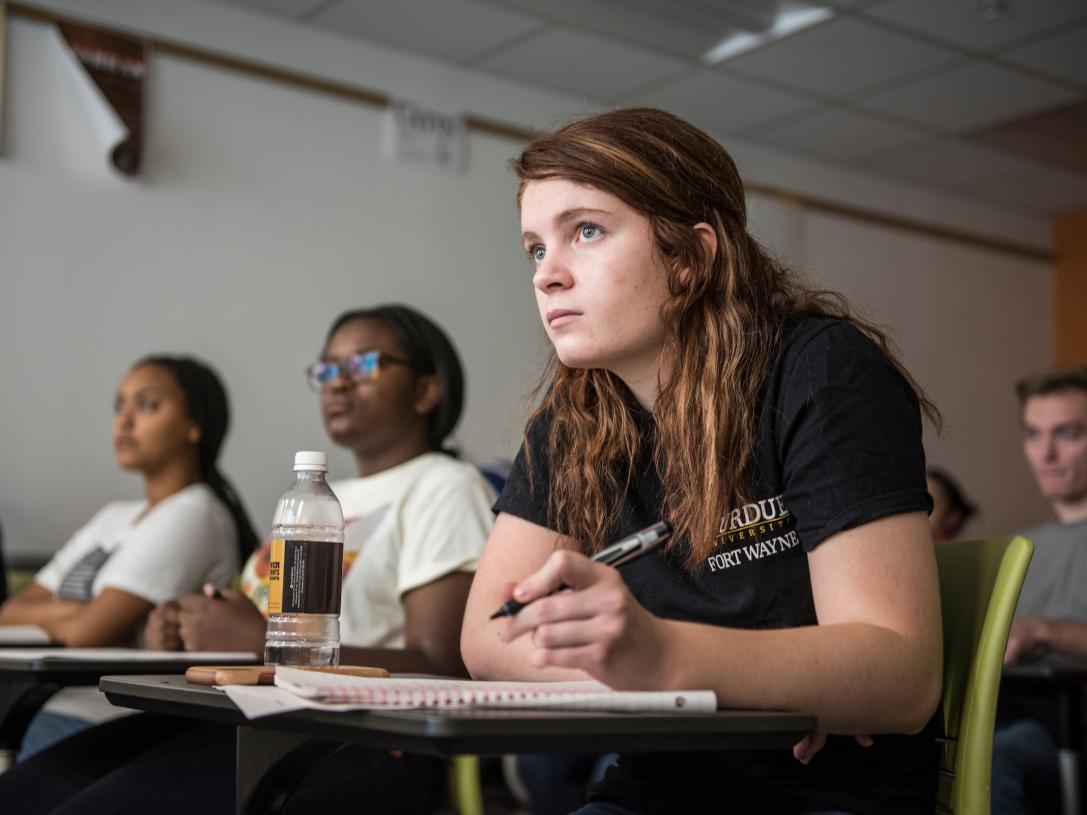 Student in classroom
