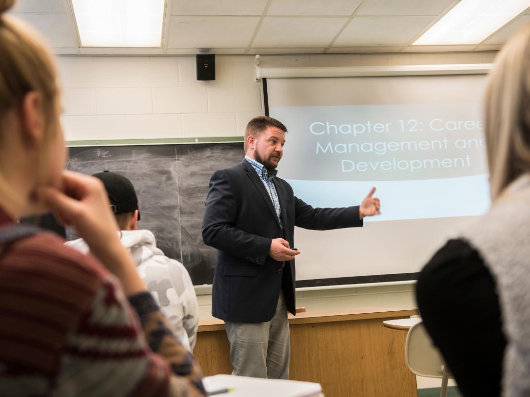 Professor lecturing