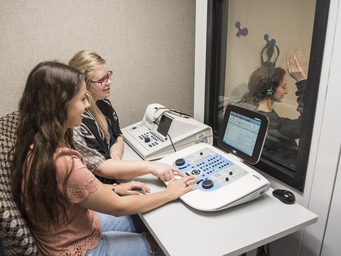 CSD students monitoring in a lab