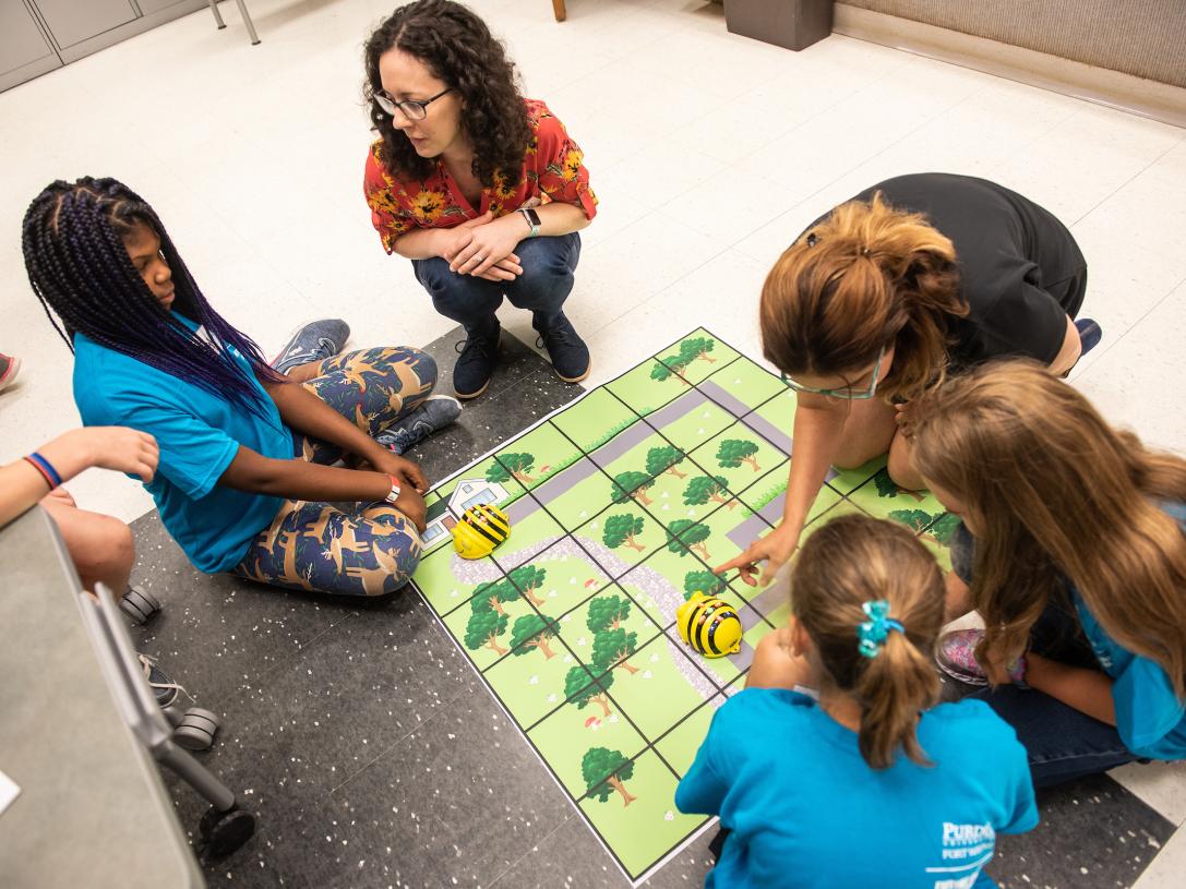 Children playing a game
