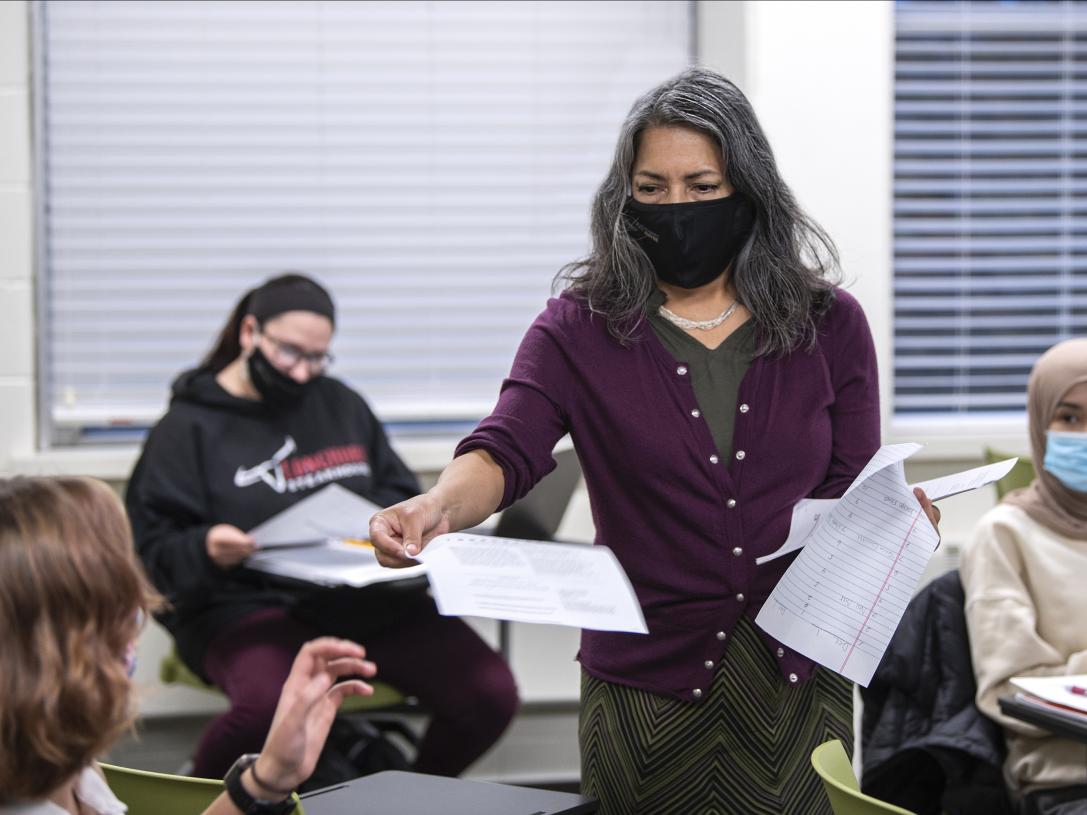 Professor lecturing.