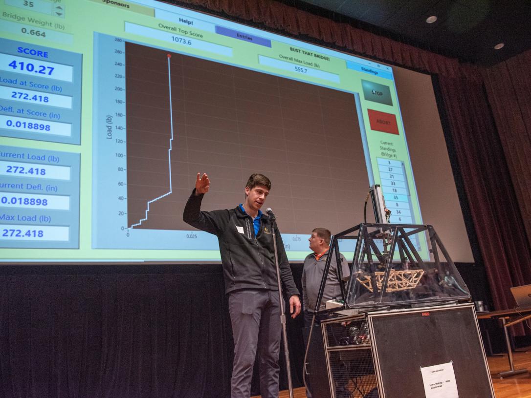 Presentation of a bridge building contest