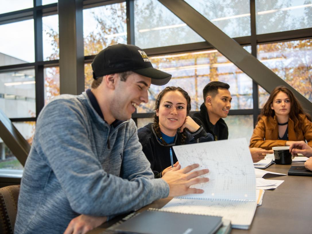 Students studying