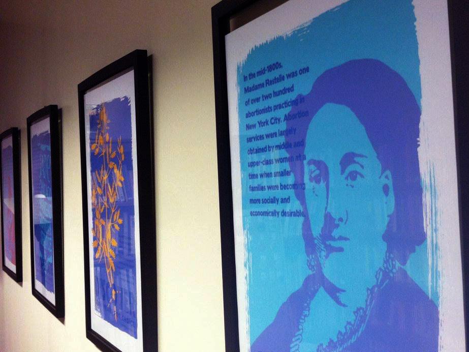 Art on the walls of the Women’s Studies library.