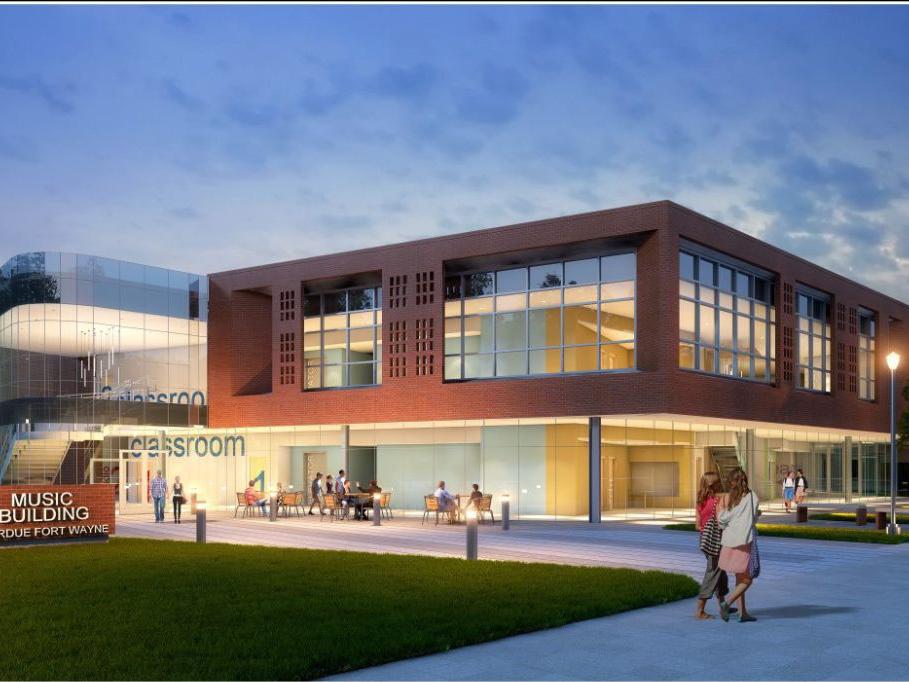 A view of the planned music technology building