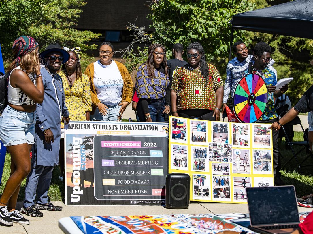 Members of the African Students Organization at the Connections Fair