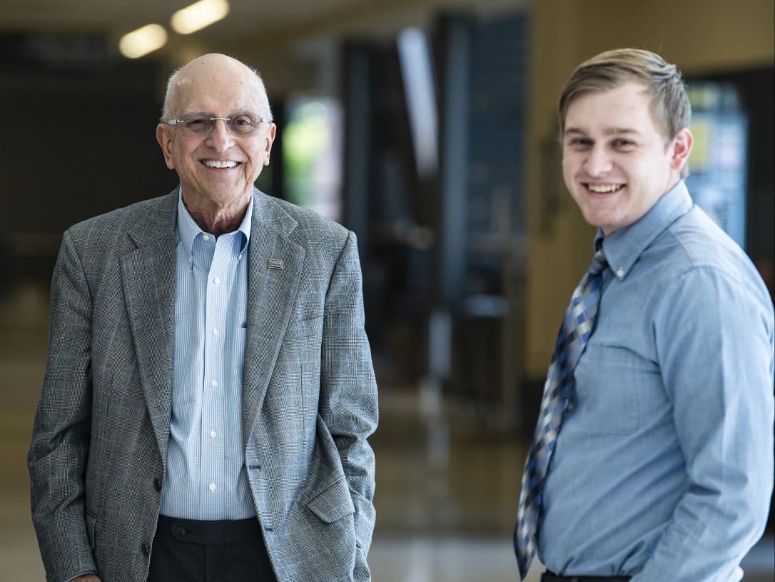 Howard Chapman and a student at the Celebrate Philanthropy Dinner