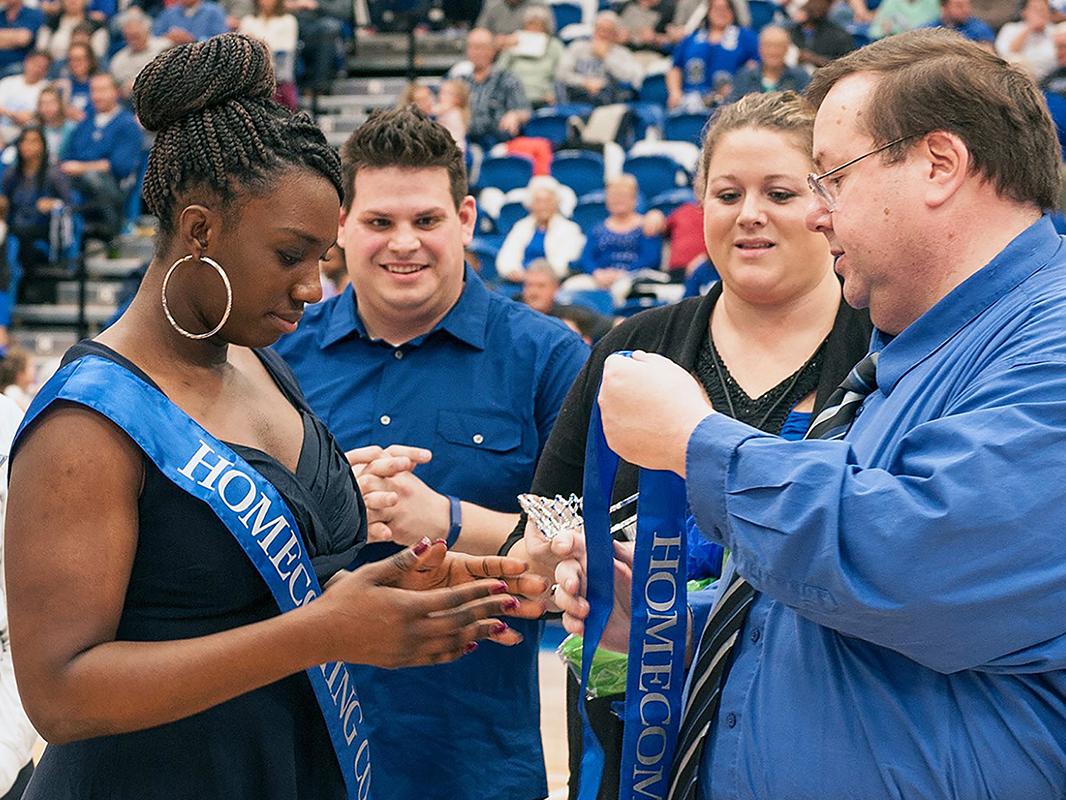 Cicelle Beemon is being crowned homecoming queen