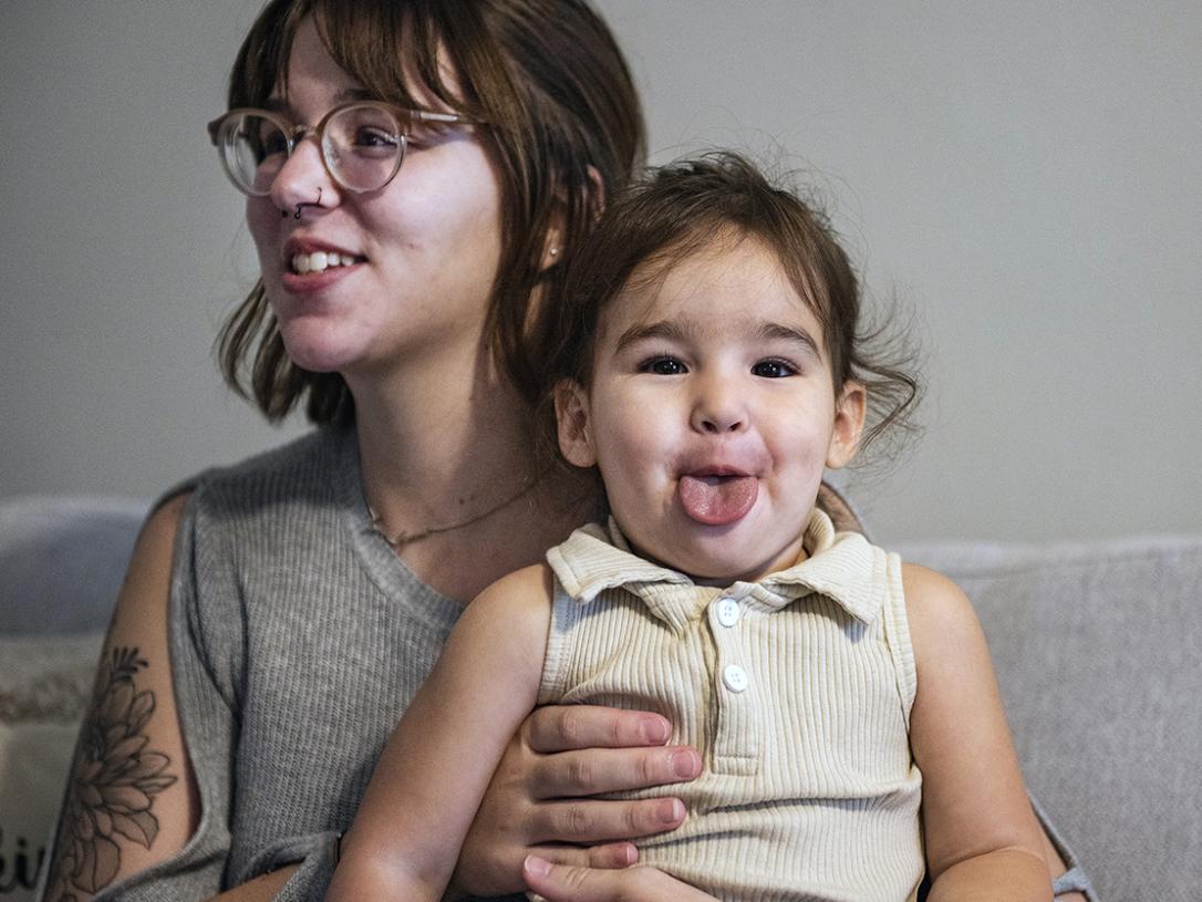 Haley Moreno with her daughter Lovelynn