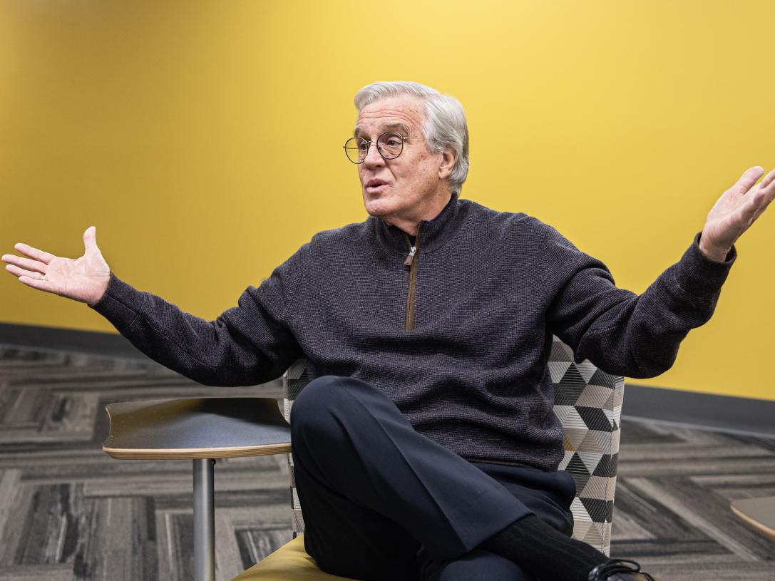 Jim McHann is teaching in a classroom