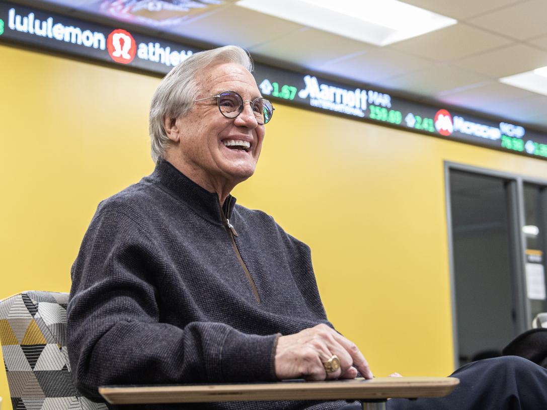 Jim McHann is teaching in a classroom