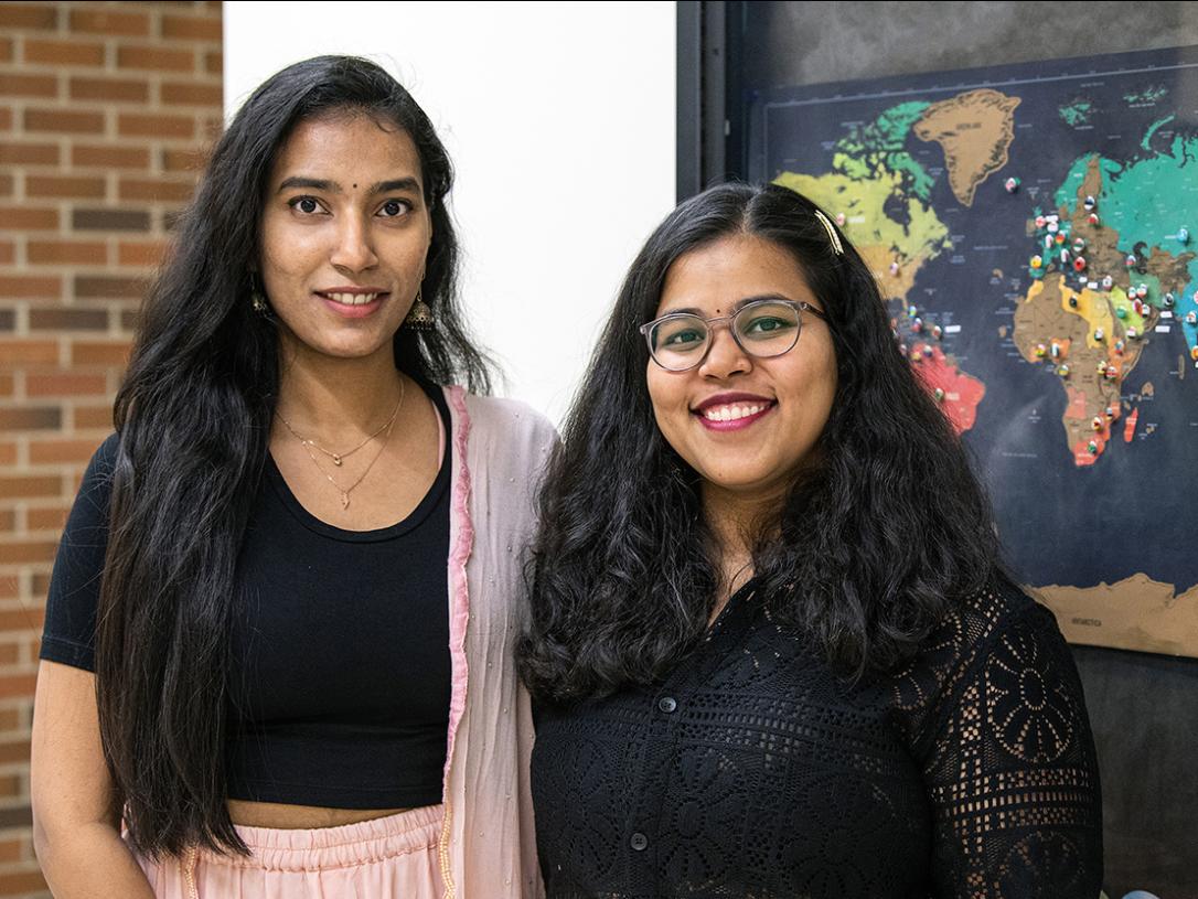 Portrait of Varshitha Yedla Sai and Aneesha Maruboyina