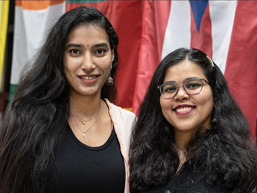 Portrait of Varshitha Yedla Sai and Aneesha Maruboyina