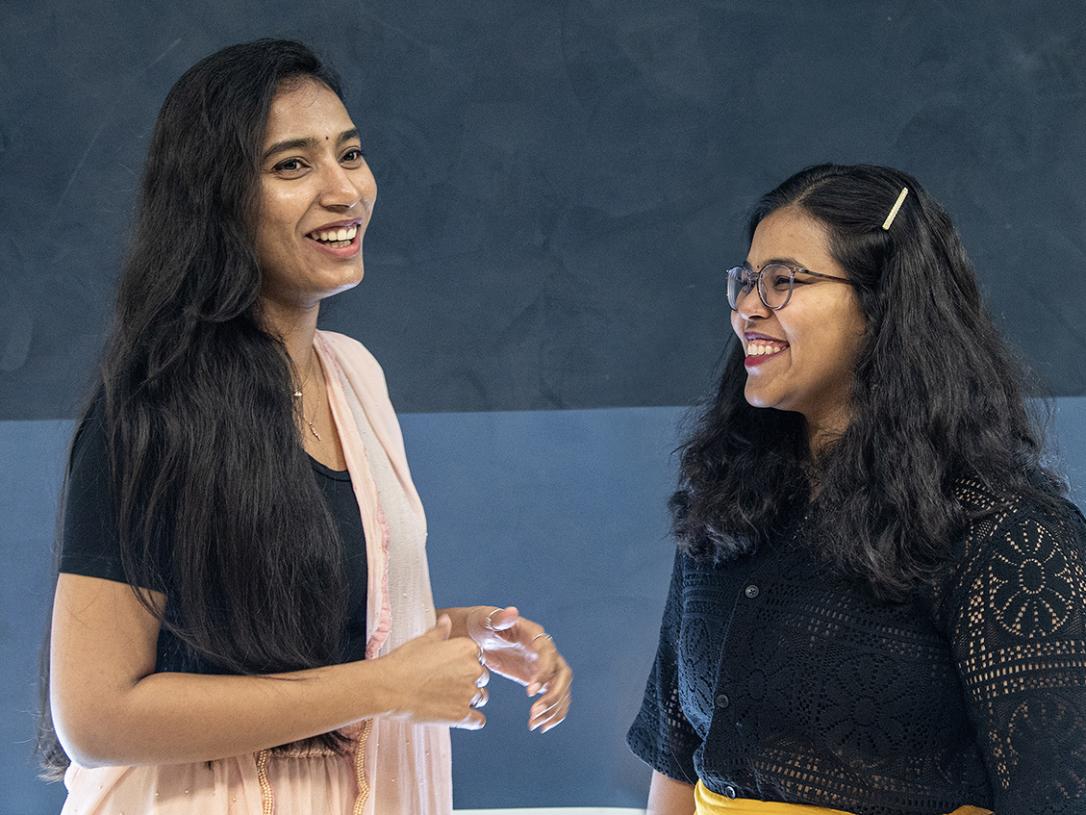 Portrait of Varshitha Yedla Sai and Aneesha Maruboyina