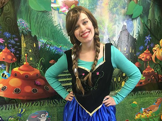 Chantelle Huebner is dressed as Princess Anna