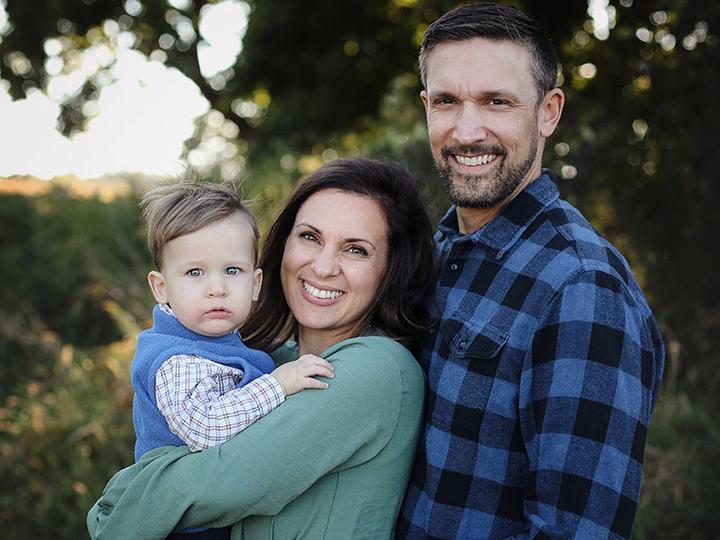 Zach and Molly Barnard and son Renford, 1 1/2.