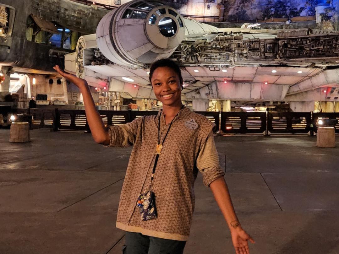 Sanaa Thomas working at Disney World