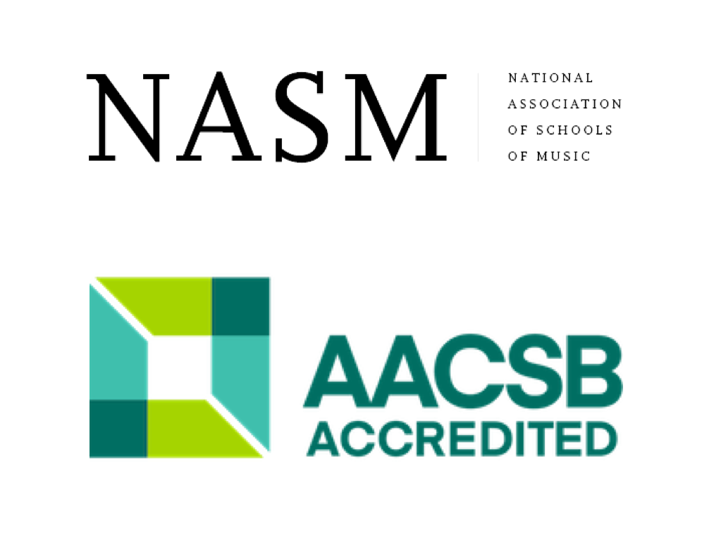 Two accreditation logos