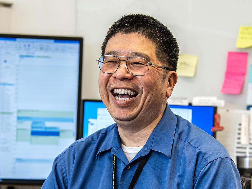 Portrait of Daniel Lin laughing