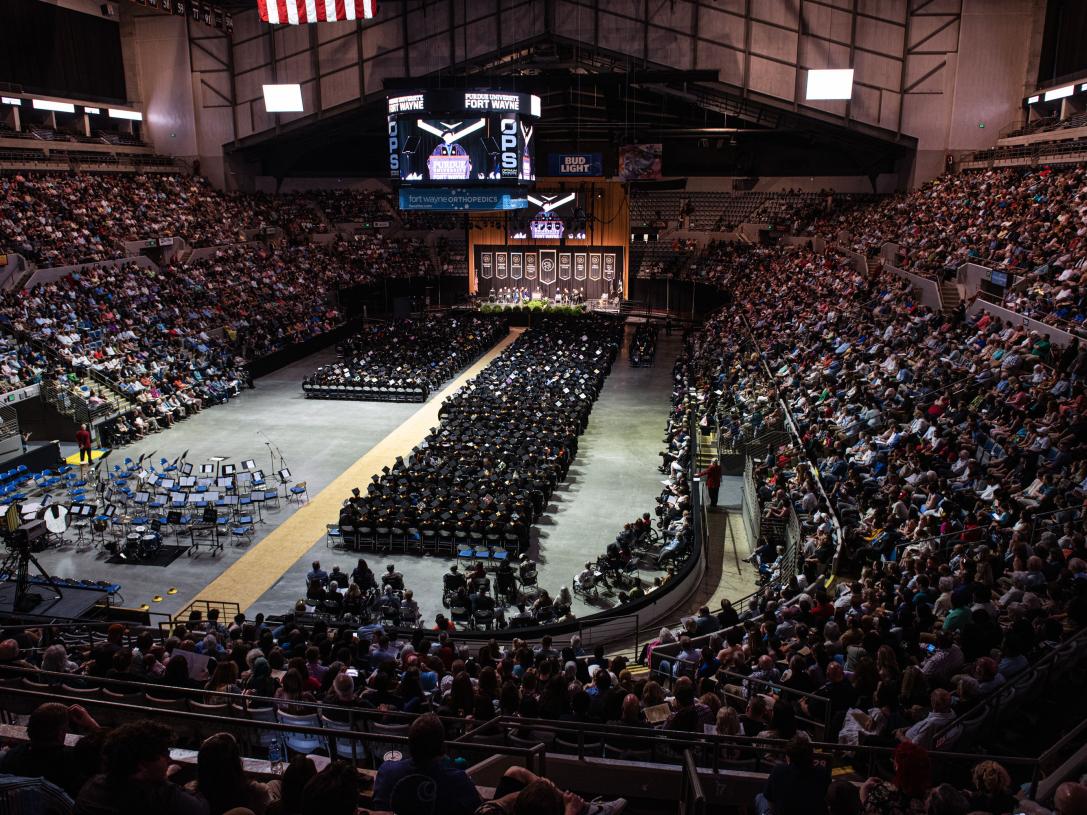 PFW 2023 Commencement in the Allen County War Memorial Coliseum