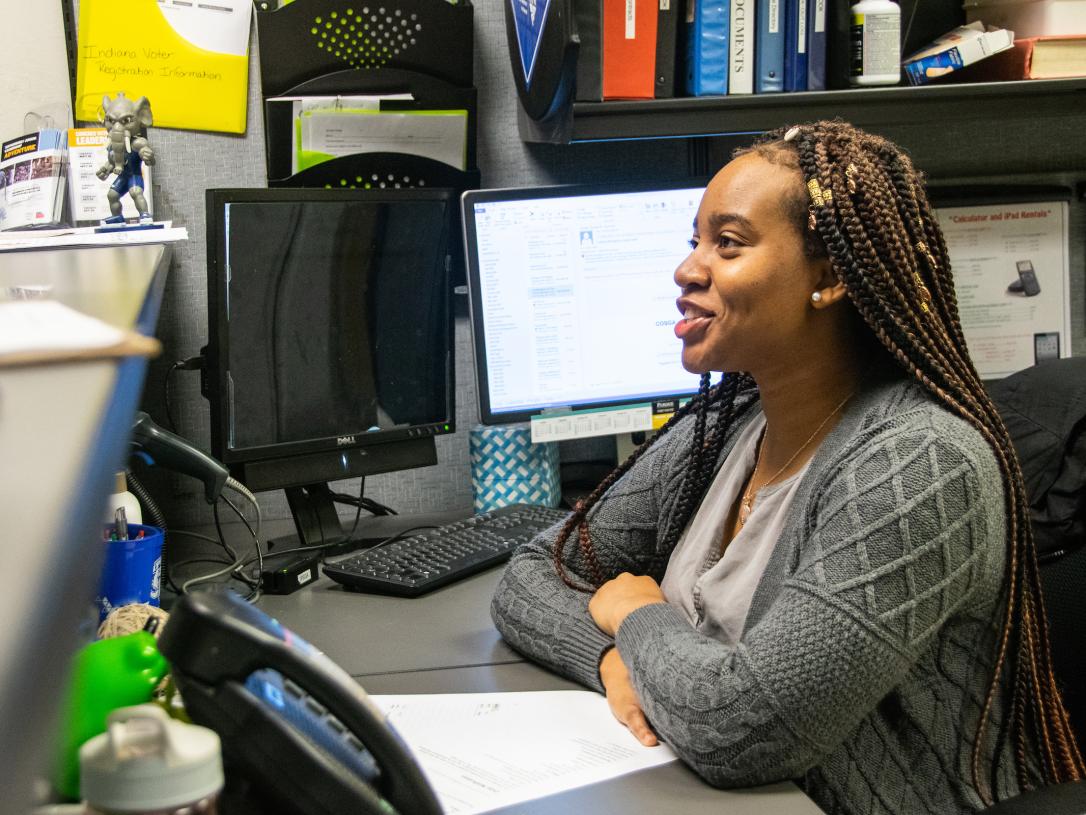 Employee at desk