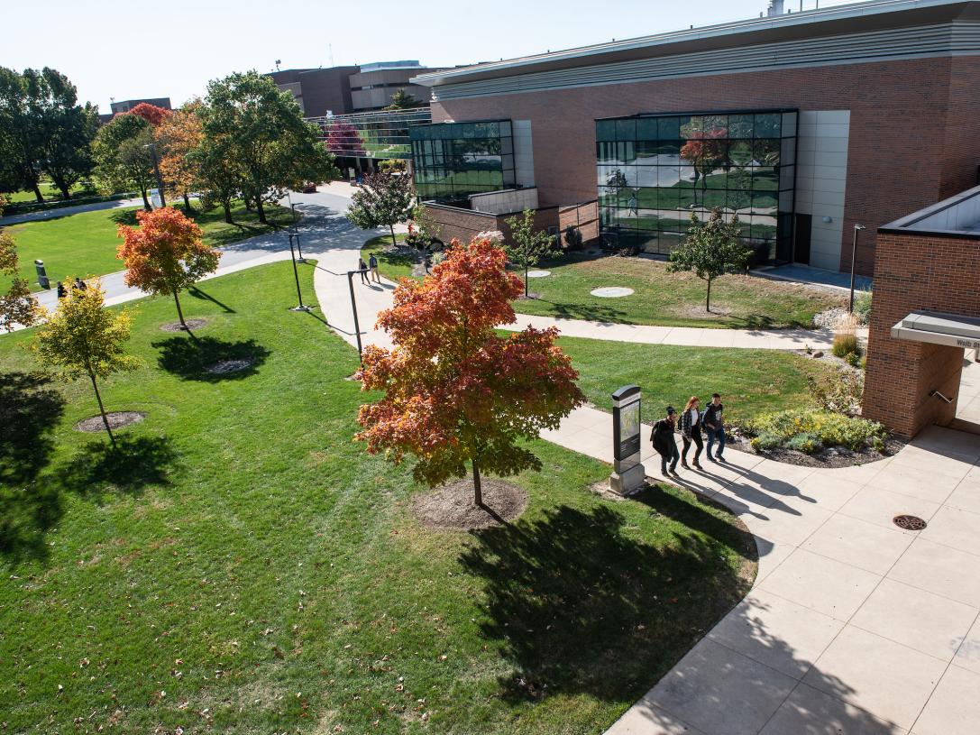 Outdoor shot of campus.