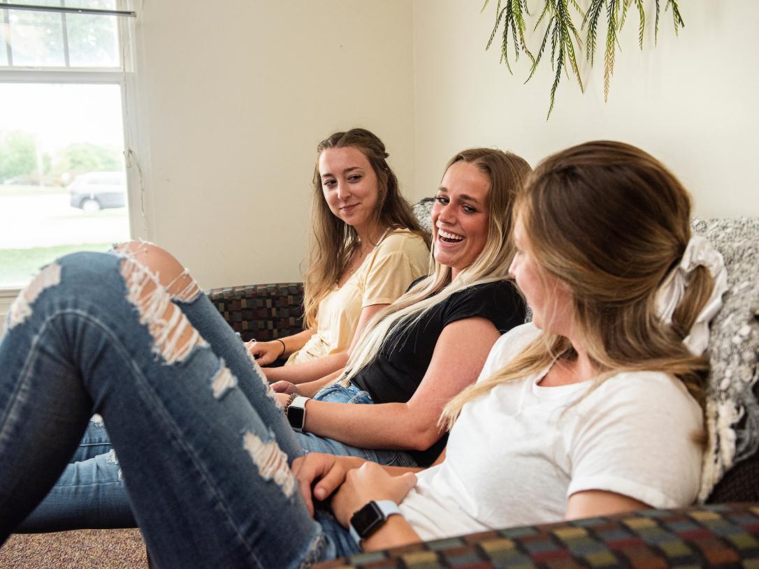 Students in a dorm