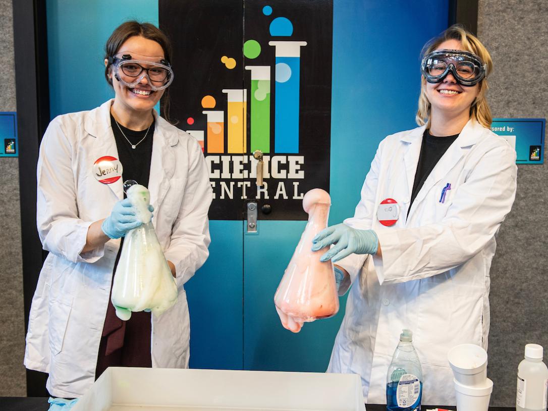 Students at Science Central.
