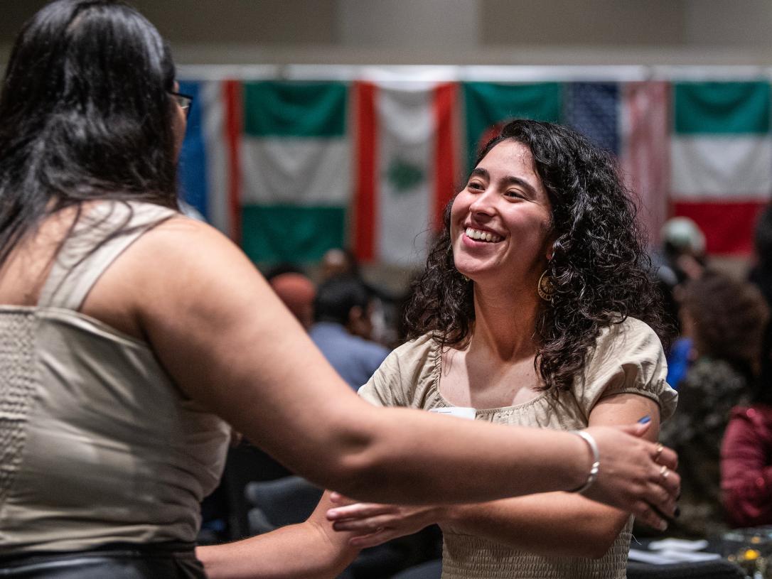 Student at multicultural graduation