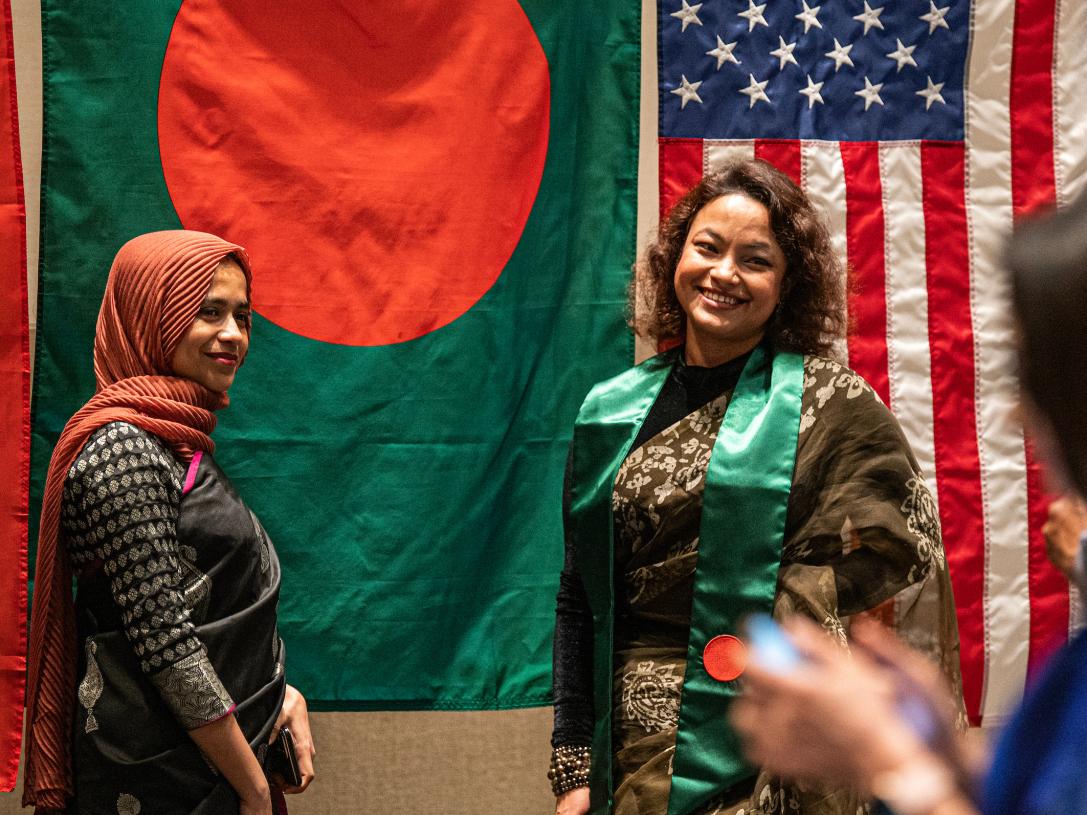 Students at multicultural graduation