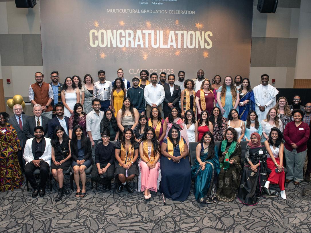 Students at multicultural graduation
