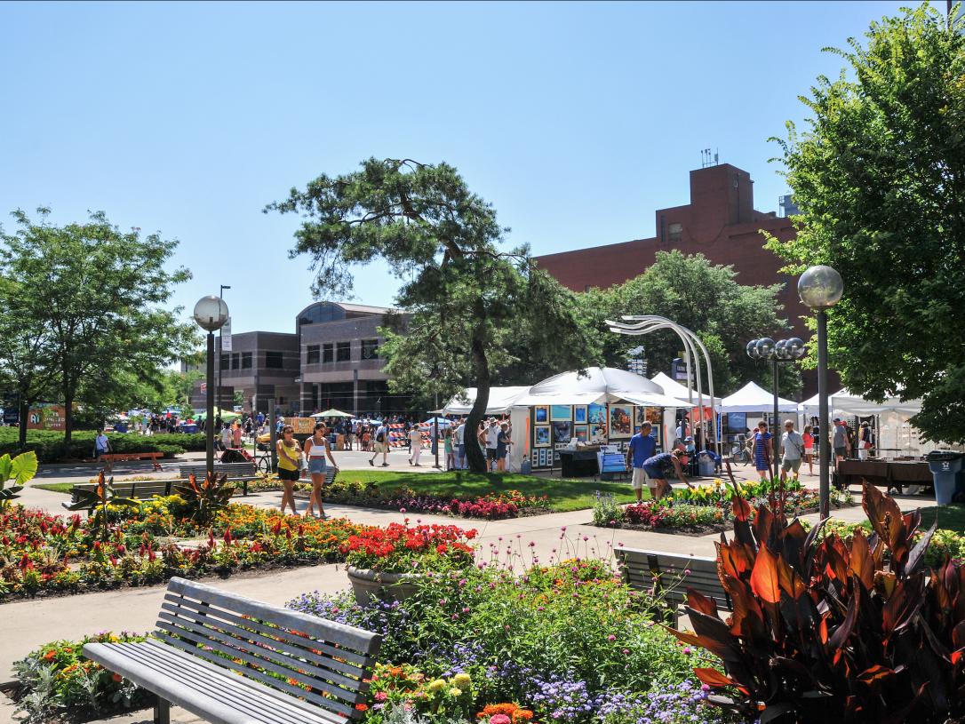 A festival downtown