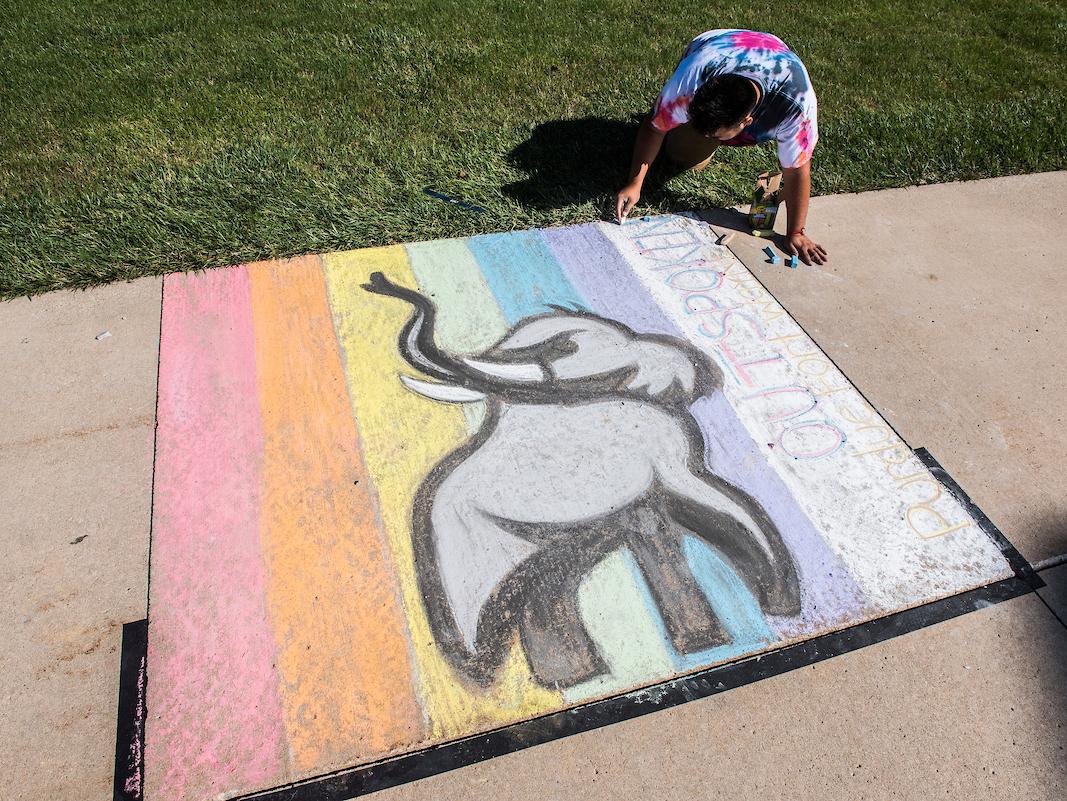 Chalk design for Outspoken