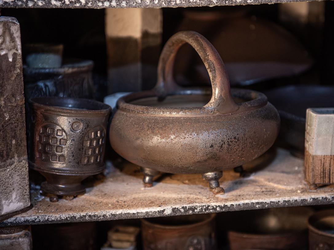 Ceramics pottery after firing.