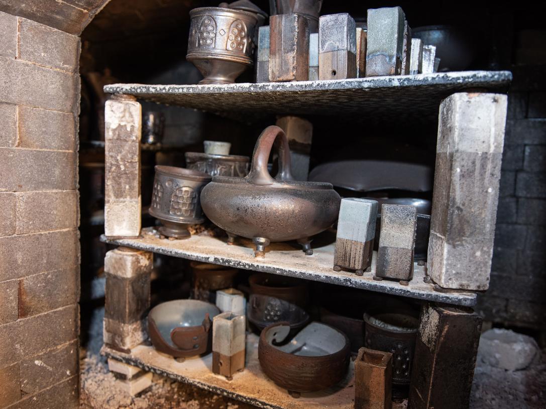 Ceramics pottery after firing.
