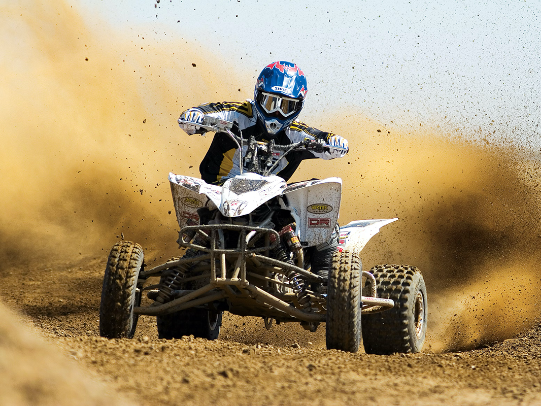 Man riding an ATV